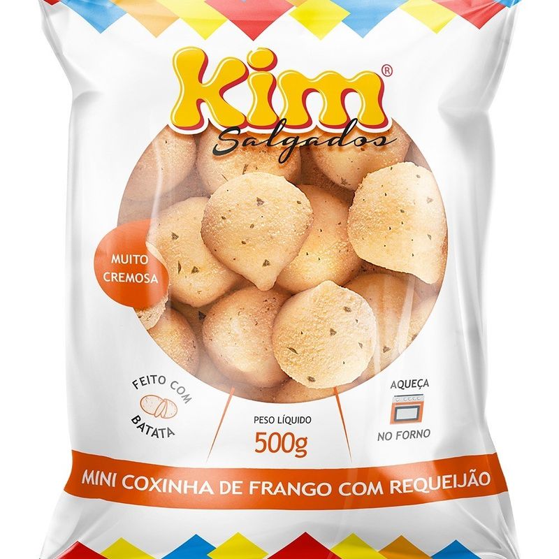 Salgadinho Coxinha Frango com Requeijão Kim 500g (7898666470083)