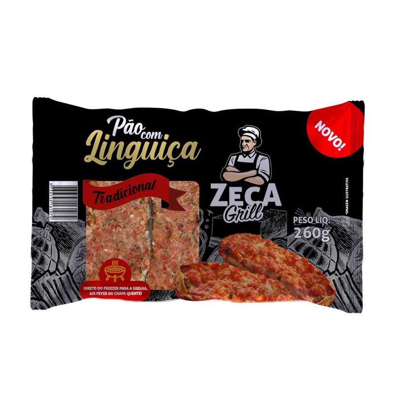 Pão Com Linguiça Tradicional Zeca Grill 260g (736532161079)
