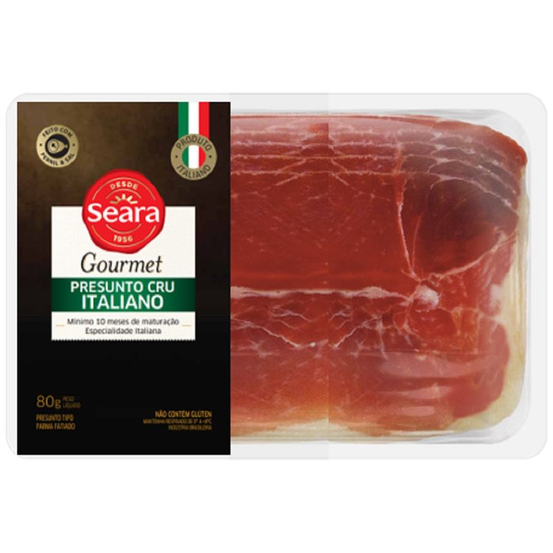 Presunto Cru Italiano Seara Fatiado 80g (7894904266036)