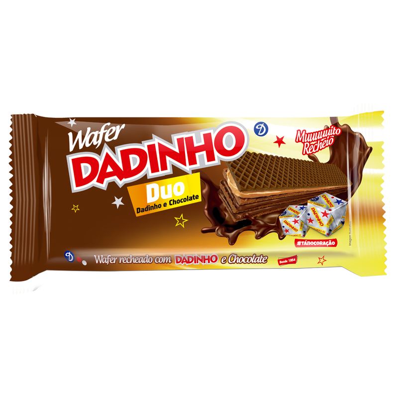 Biscoito Wafer Dadinho Duo Chocolate 90g (7898530842268)