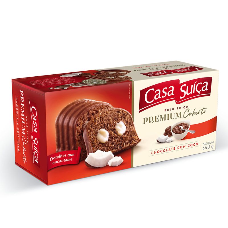 Bolo Casa Suica Premium Coberto Chocolate Coco (7897173057220)