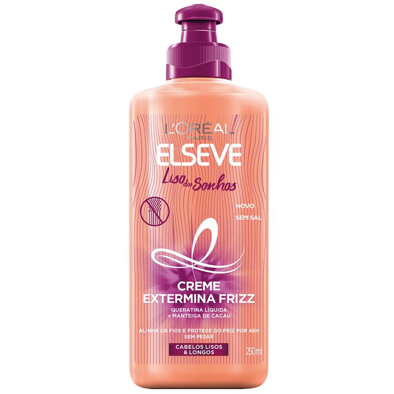 Creme para Pentear L'Oréal Paris Elseve Liso dos Sonhos, 250ml (7899706181013)
