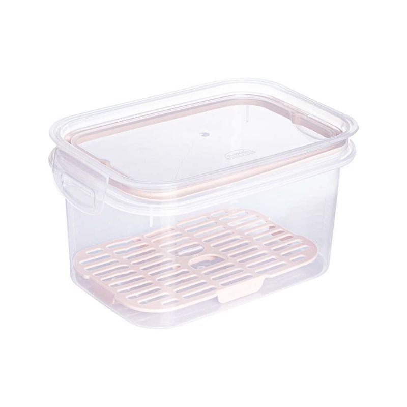 Pote Plastico Retang Trava Mais Plasútil Com Escorredor 12l (7899808870327)