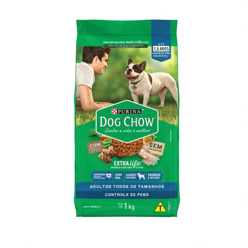 Alimento Cão Dog Chow Adulto Todos Tamanhos Contr Peso 1kg (7891000350768)