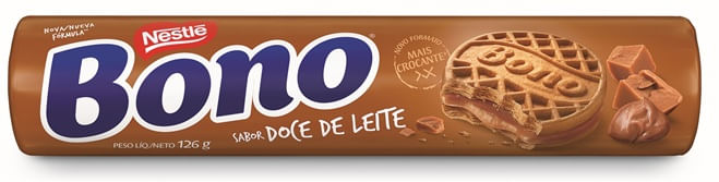 Biscoito Bono Recheado Doce De Leite 126g (7891000305287)