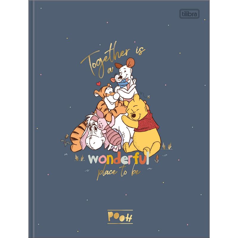 Caderno Brochura Univ Capa Dura Tilibra 80F Pooh (7891027308766)