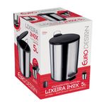 LIXEIRA-INOX-EURO-5L-C-PEDAL-PRETA