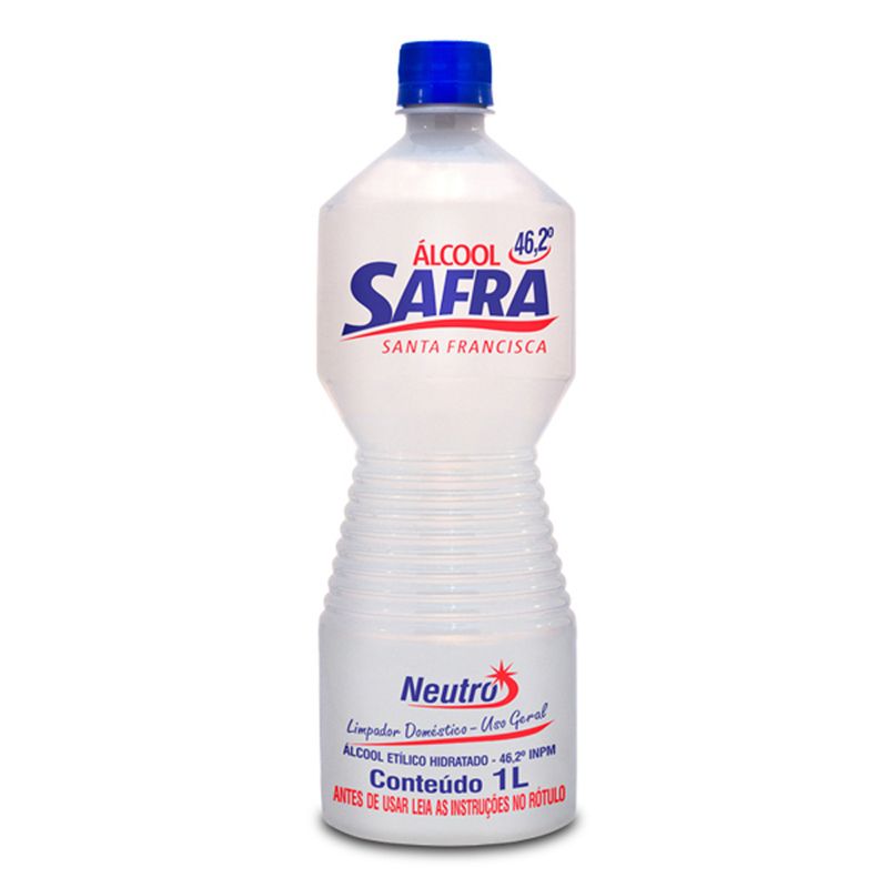 Álcool 46 Safra Neutro 500ml (7898944856257)