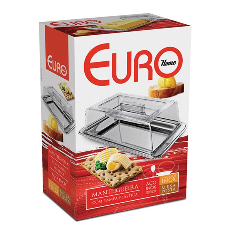 Manteigueira Inox Com Tampa Plástico Euro (7897753694661)