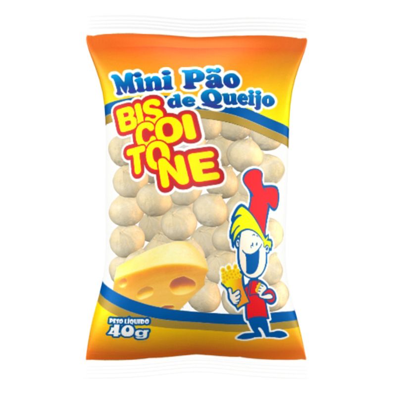 Biscoito Polvilho Biscoitone Mini Pao Queijo 80g (7898171340161)