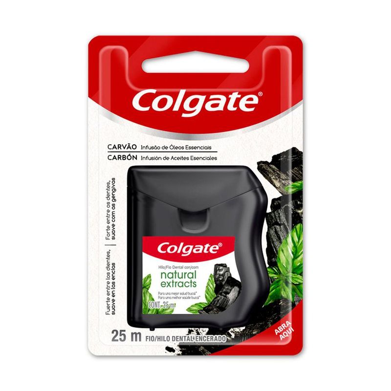 Fio Dental Colgate Natural Extracts Carvão 25m (7509546671536)