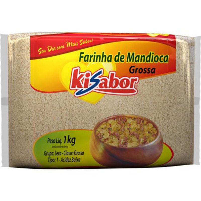 Farinha de mandioca grossa Kisabor 500g (7898416521102)