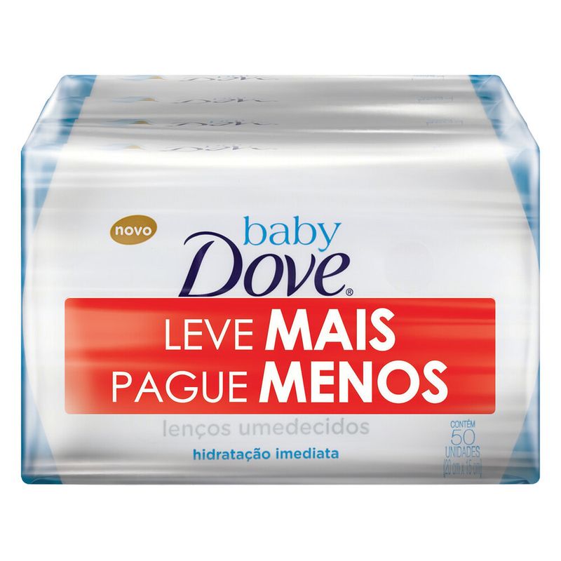 Lenço Umedecido Dove Baby Com 50 4 Pctes Lv + Pg Hidr Enriq (7891150077157)