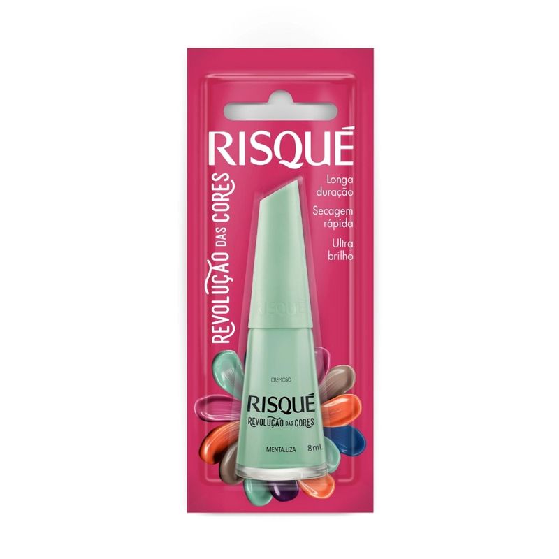 Esmalte Risqué Cremoso 8ml Revolução Cores Menta Liza (7891350037746)