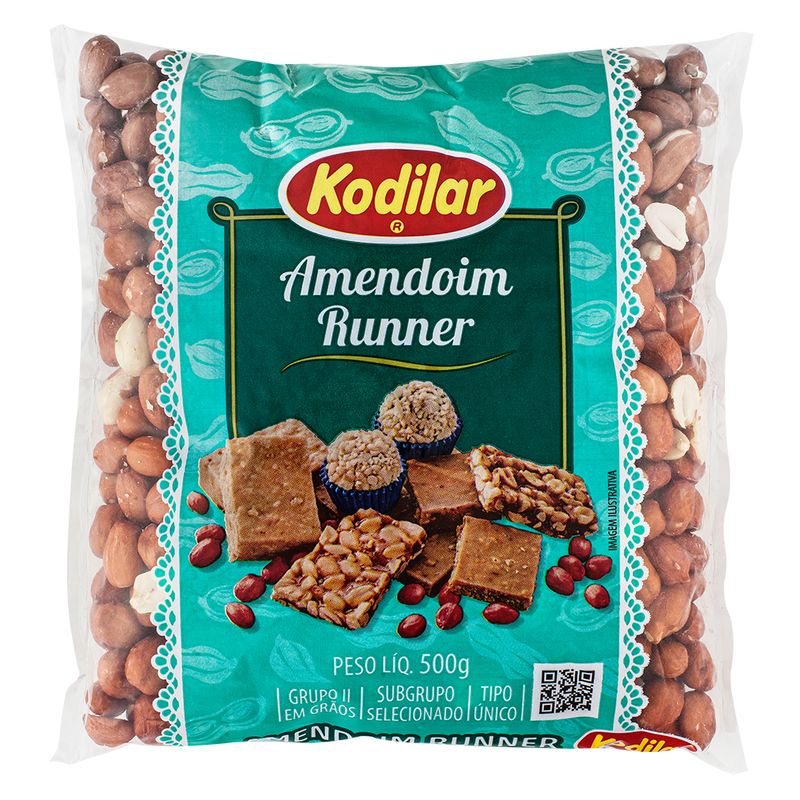 AMENDOIM-CRU-RUNNER-500G-KODILAR