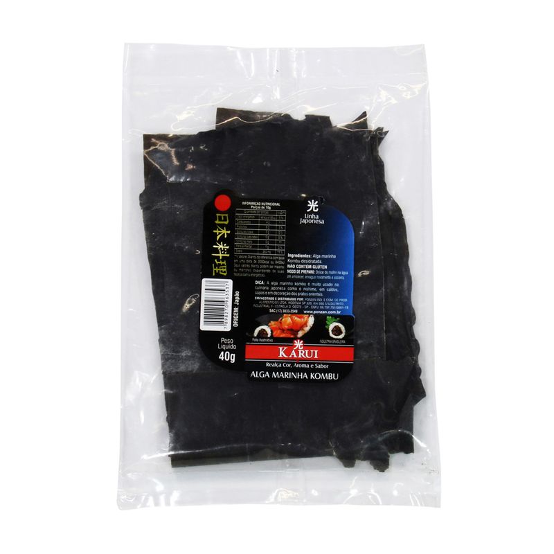 Alga Marinha Karui 40g Kombu (7898270963537)