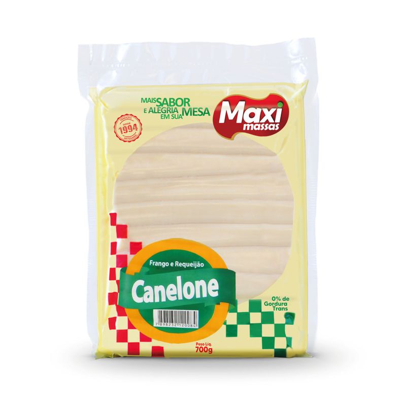 Massa Canelone Maxi Massas Frango E Requeijão 700g (7898232120084)