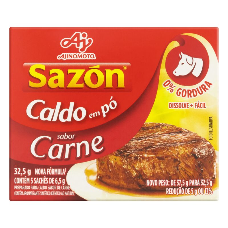 Caldo Em Pó Sazón Lev Carne 375g (7891132082186)
