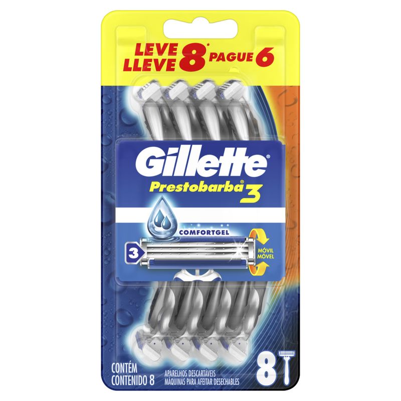 Aparelho De Barbear Gillette Prestobarba3 (7506339390841)