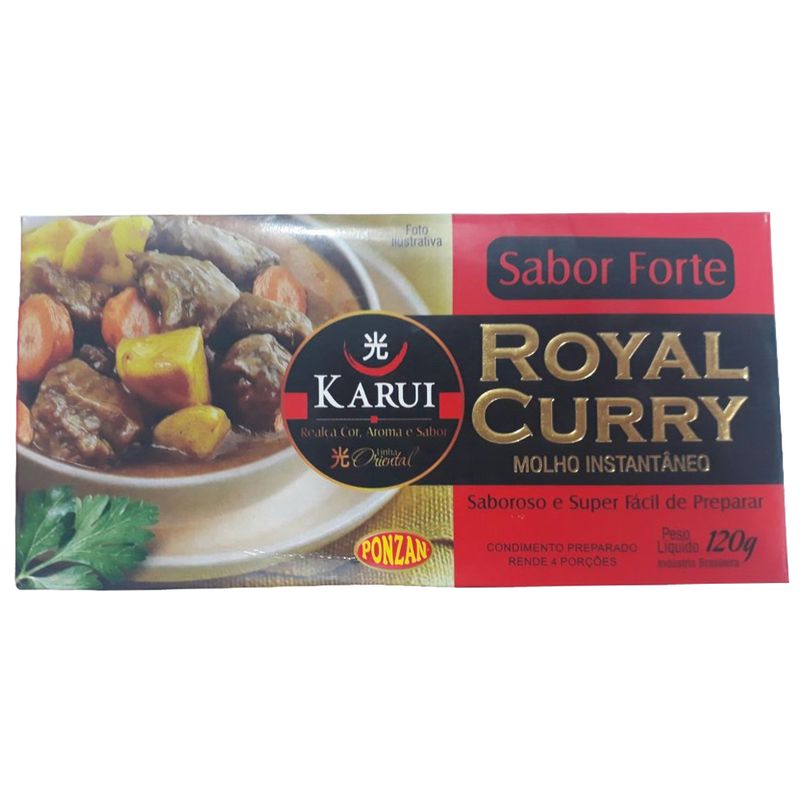 Caldo Tablete Royal Karui 120g Curry Forte (7898270967399)
