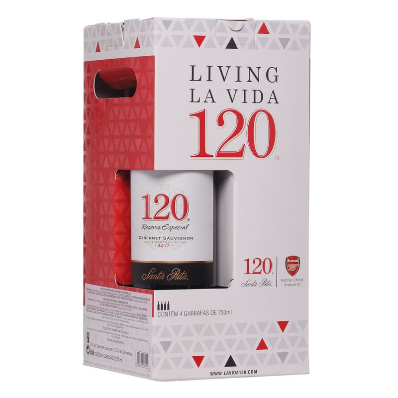 VINHO CHILENO SANTARITA 750ML 2 CABERNET MAIS 2 CARM (7804330008094)