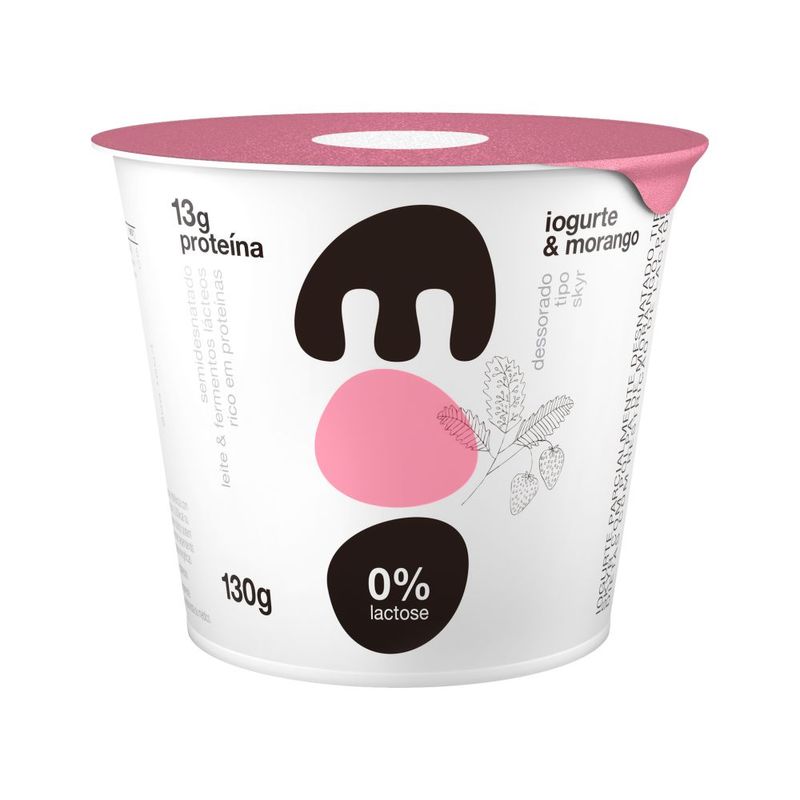 Iogurte Skyr Moo 130g Sem Lactose Morang (7898994632412)