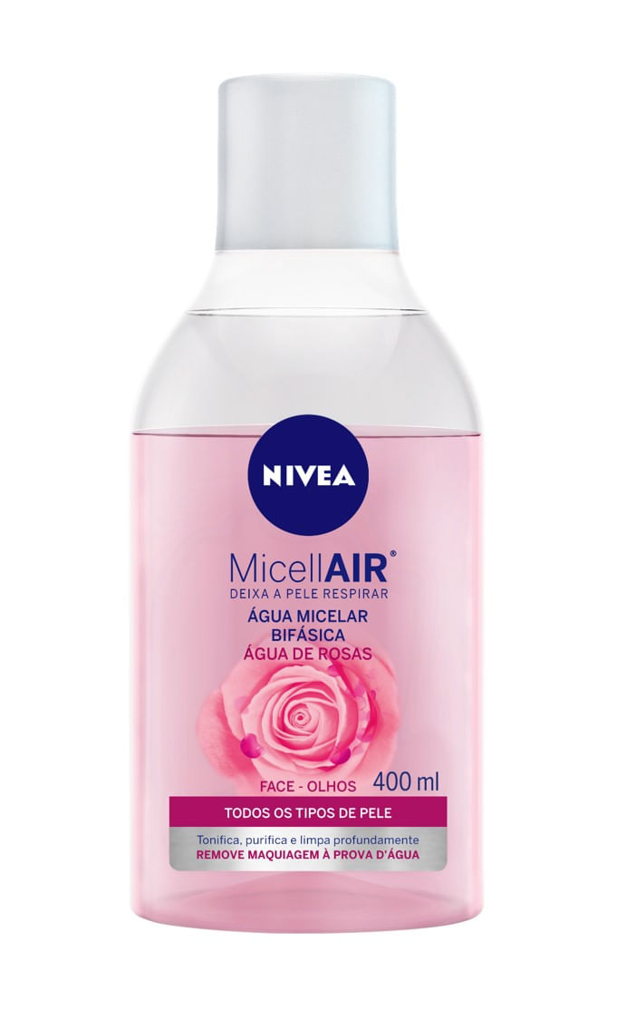 Locao Demaquilante Nivea 400ml Agua Micelar Bifasica Rosas (4005900601698)