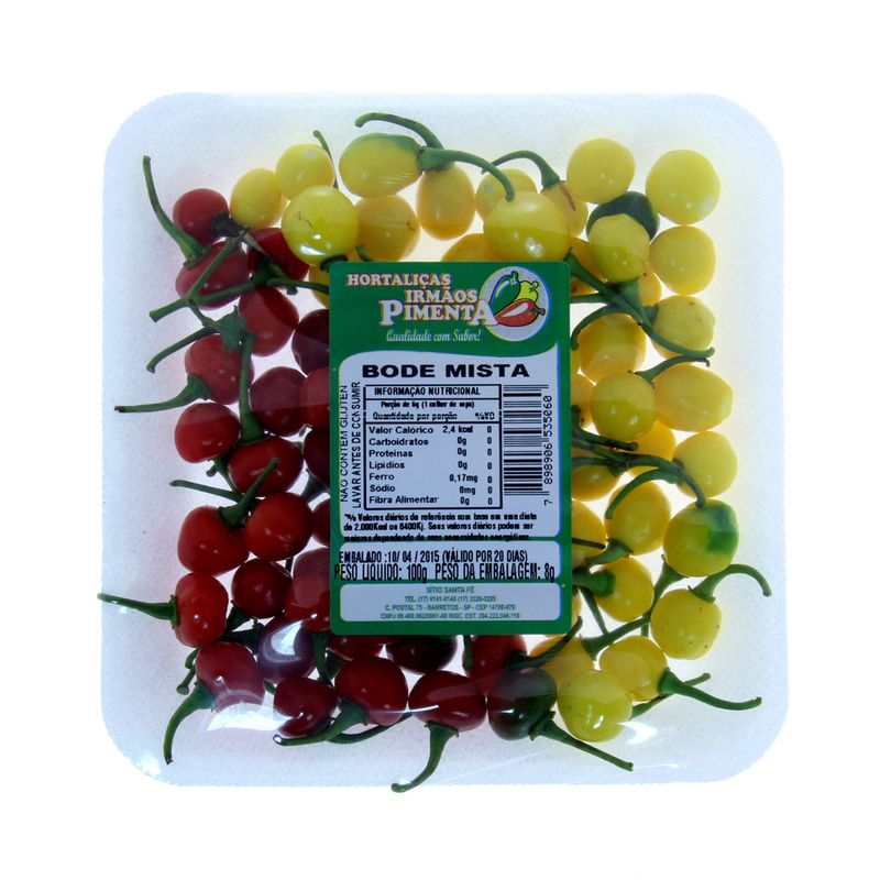 Pimenta Bode Mistas Irmãos Pimenta Bandeja 100g (7898906535060)