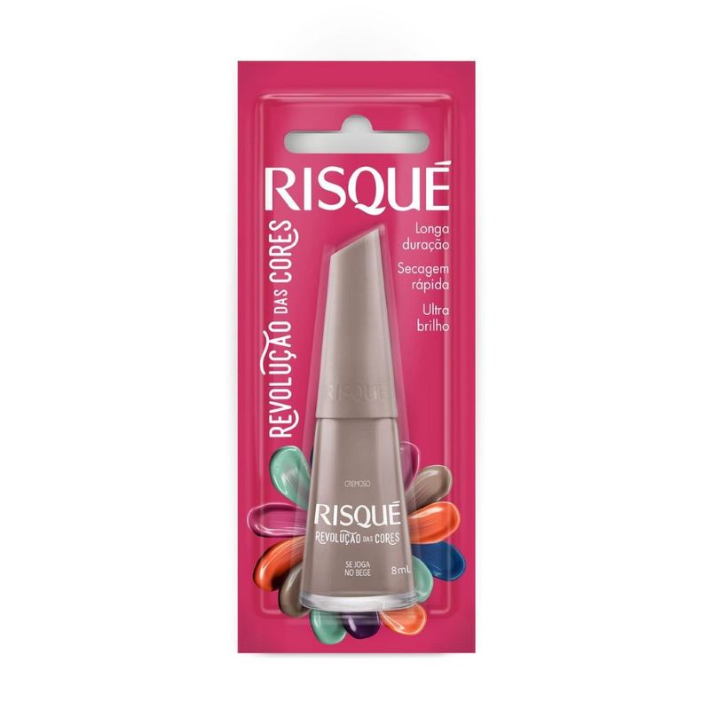 Esmalte Risqué Cremoso 8ml Revolução Cores Se Joga No Bege (7891350037753)