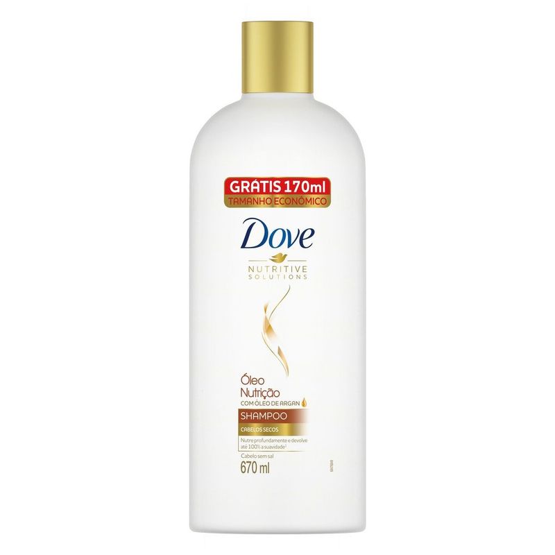 Shampoo Dove Grátis Óleo Nutrição 670ml (7891150078017)