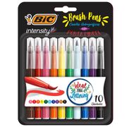 Caneta Brush Bic Ponta Pincel Ideal Lettering 10 Cores Vivas