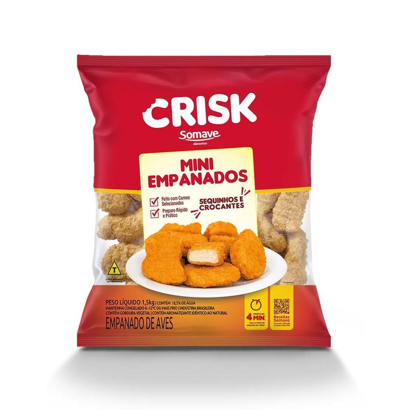Empanados Aves Crisk 1,5kg Mini (7898668210595)