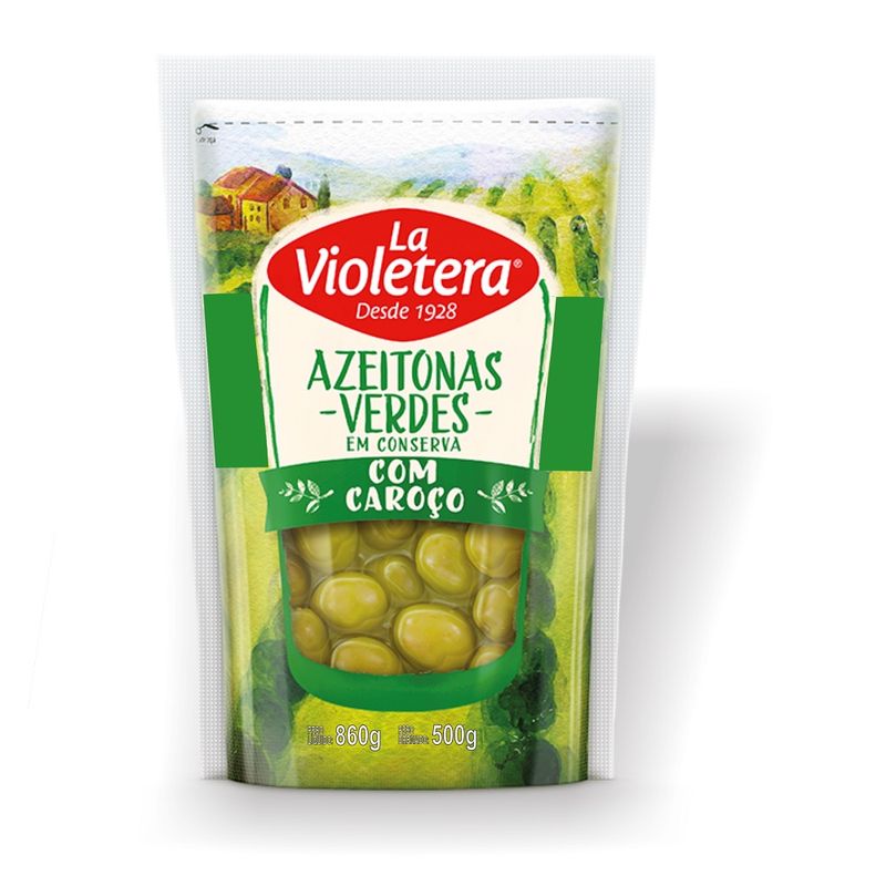 Azeitona Verde La Violetera Sachê 500G (7891089450878)