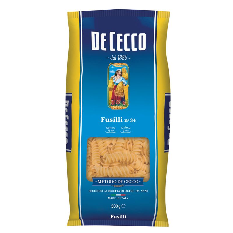 Macarrão De Cecco Fusilli 500G (8001250120342)