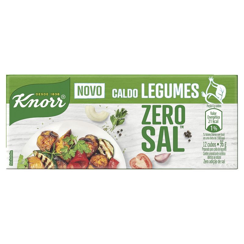 Caldo Em Tablete Knorr Zero Sal Legumes 96g (7891150084926)