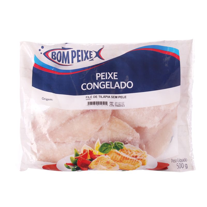 Filé de peixe tilápia Bom Peixe 500g (7897232212515)