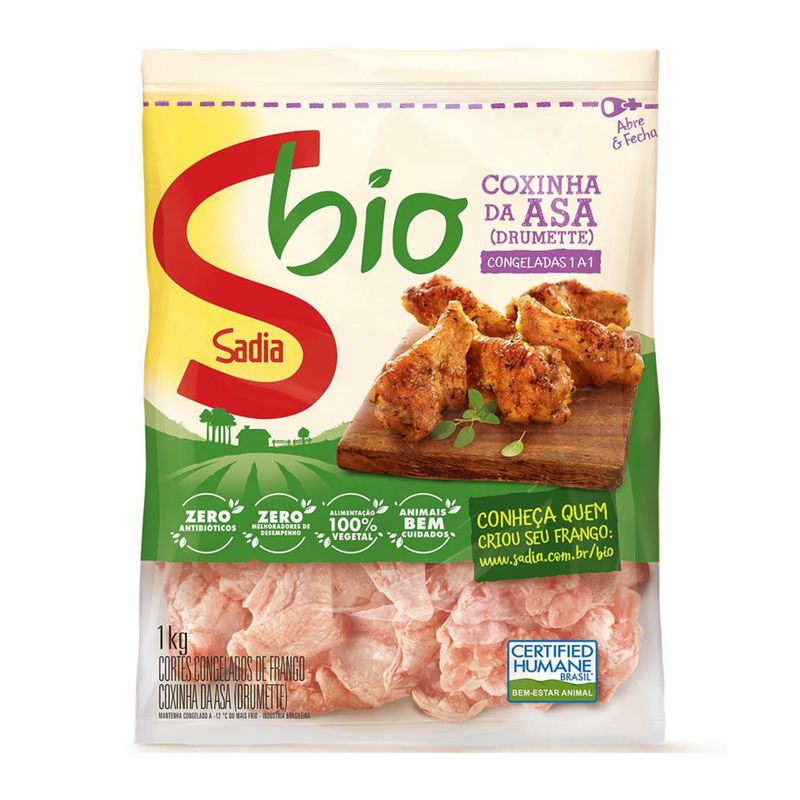 Coxinha Asa Fgo Sadia Bio 1kg (7891515515317)