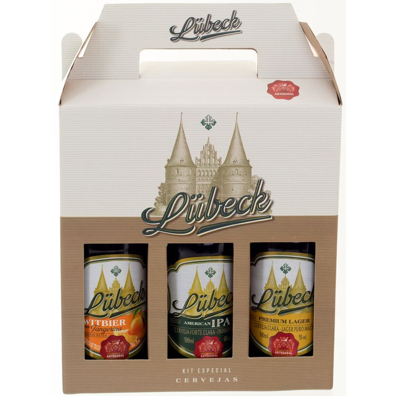 Cerveja Lubeck 500ml Larger+Ipa+Witbier (7898911020483)