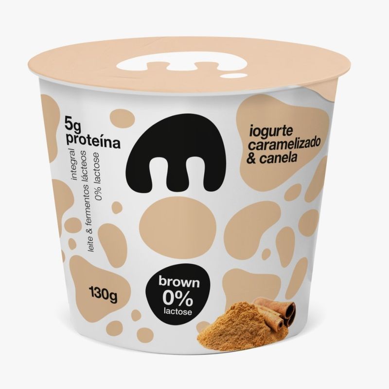 Iogurte Integral Caramelizado Brown Zero Lactose Canela 130g (7898964946419)