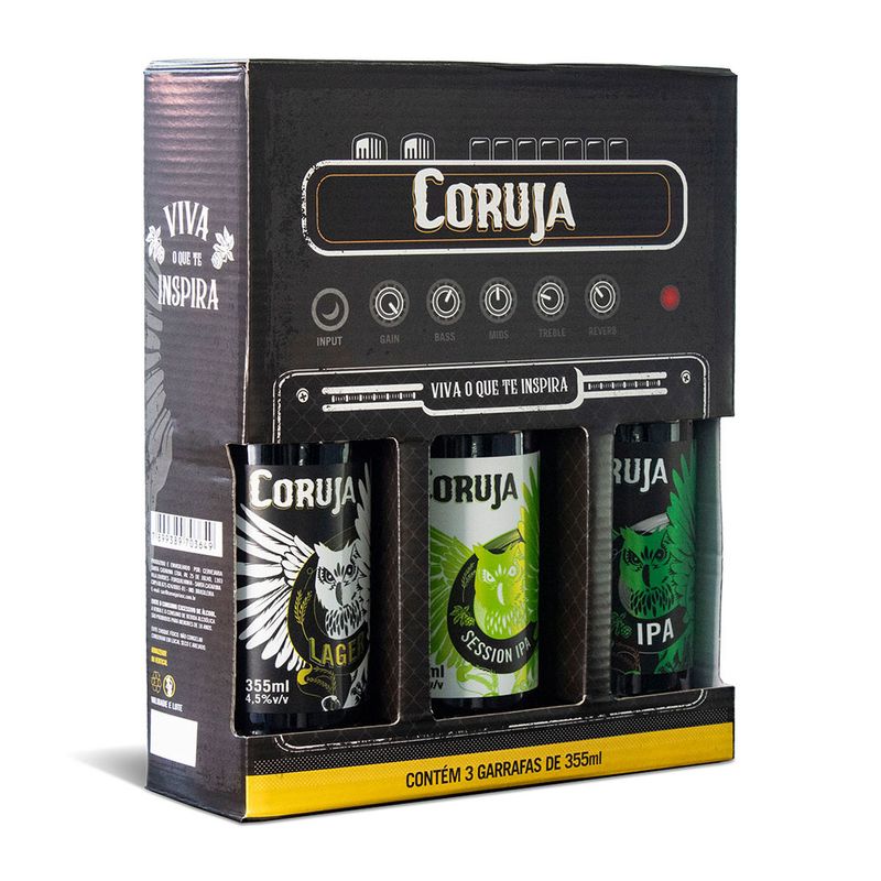 Cerveja Coruja 355ml Long Neck Com 3 (7899389703649)