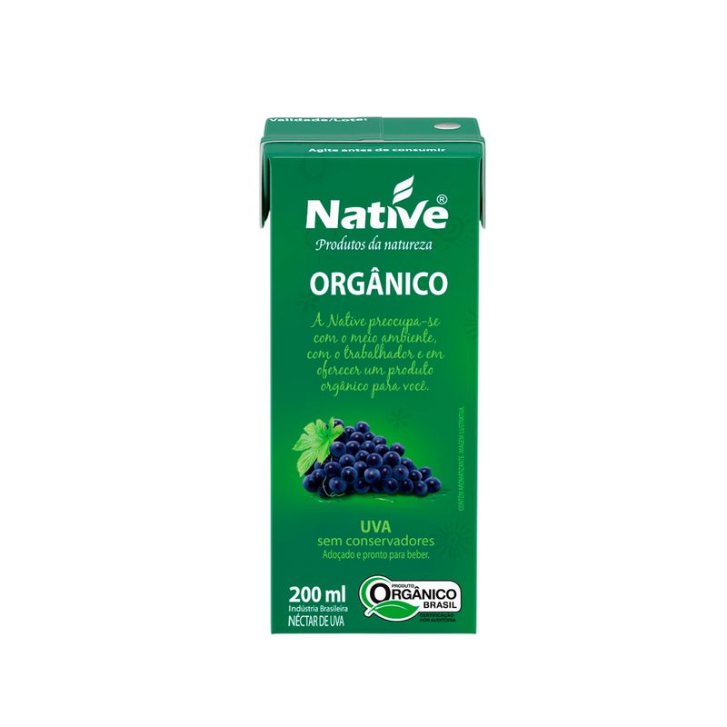 Suco Pronto Native Orgânico Uva 200ml (7898206501635)
