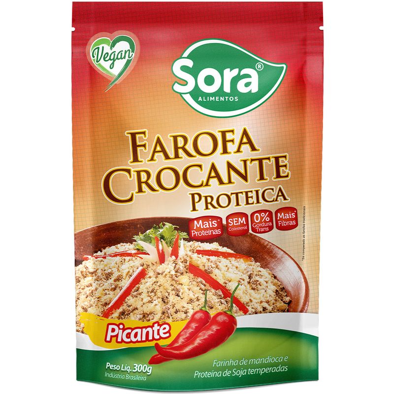 Farofa Pronta Vegana Sora Picante Crocante 300g (7898614670022)
