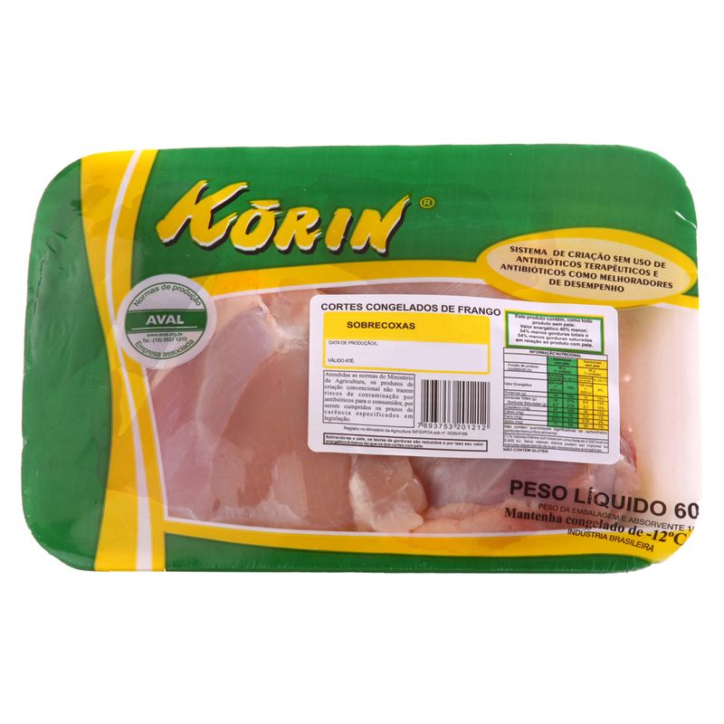 Sobrecoxa De Frango Korin Bandeja 600g (7893753602408)