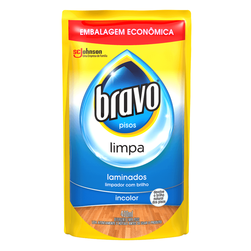 Limpador Bravo Laminados Sachet 400ml (7894650938744)