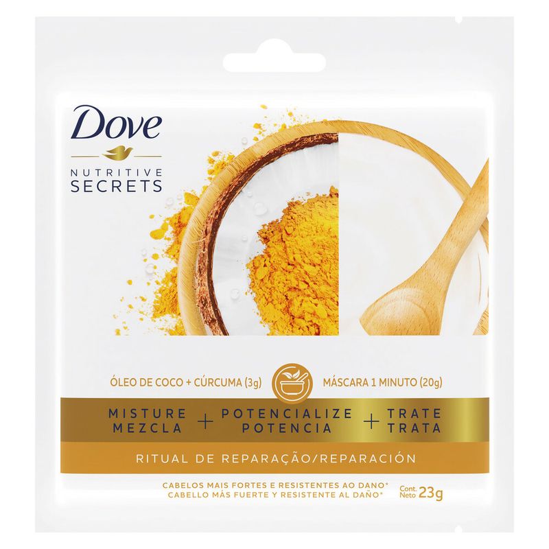 Creme Tratamento Dove 23ml Sachê 1 Minuto Ritual Reparação (7891150075887)