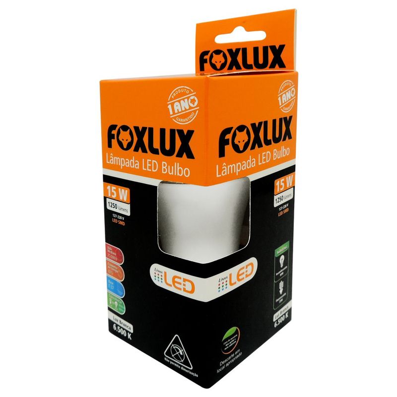 Lâmpada Led Foxlux 15W (7898586132146)