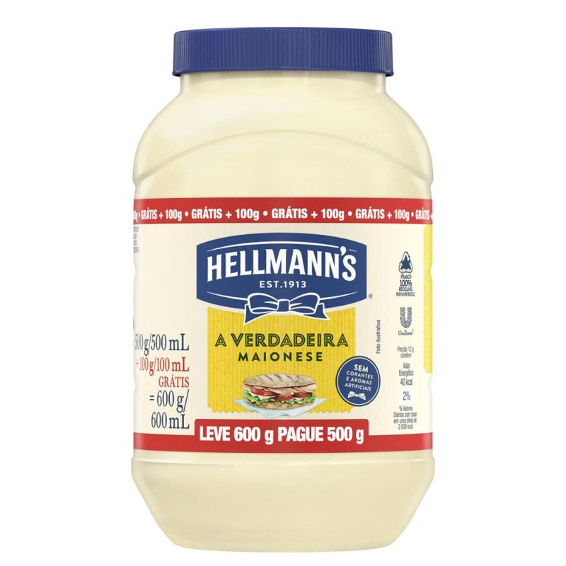 Maionese Hellmann's Tradicional 600g (7891150072053)