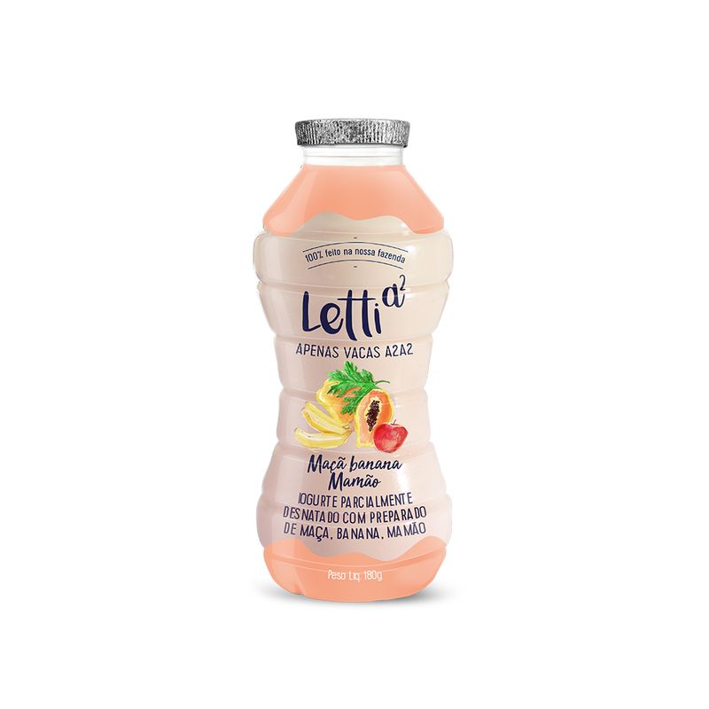 Iogurte Liquido Semidesnatado Letti 180g Maca Banana Mamao (7898925856511)