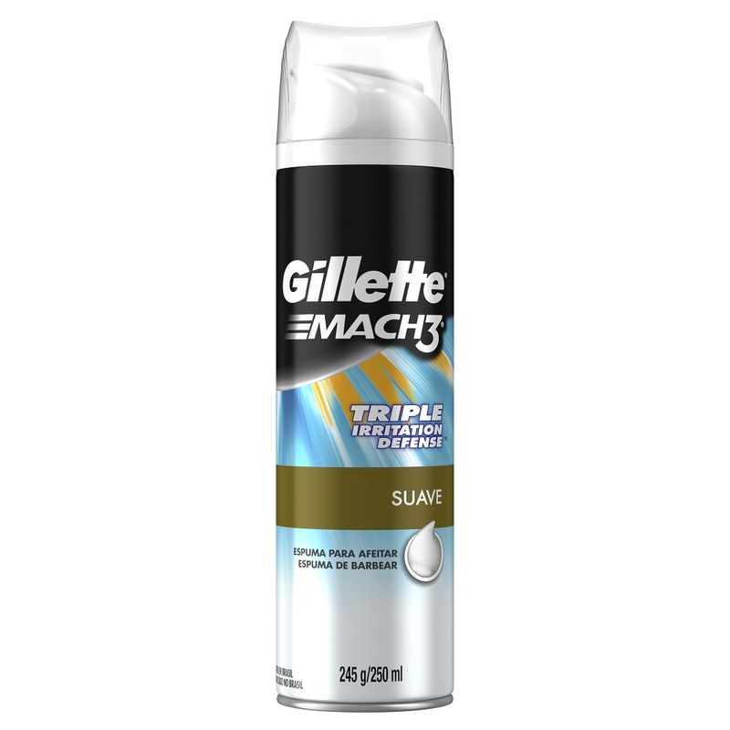 ESPUMA-BARB-GILLETTE-245G-MACH-3-REFRESCANTE