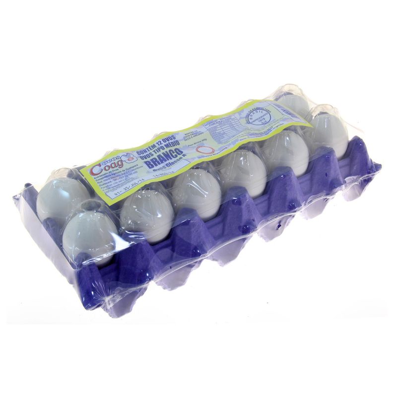 Ovo Branco Médio Coag Bandeja Com 12 (7898015741093)